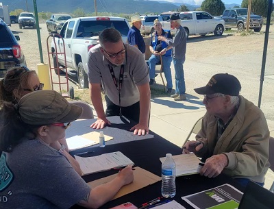World War II veteran Harold Dineen applied for and received assistance after 
being displaced when wildfires raged across New Mexico