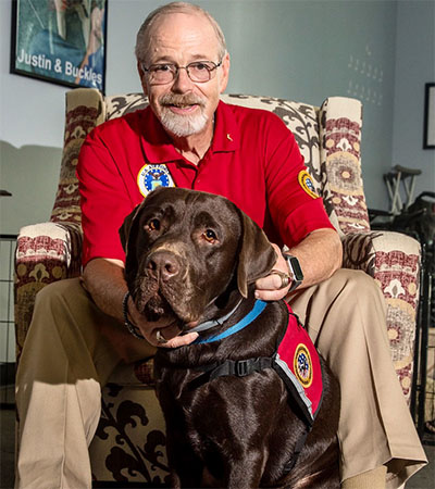 Vietnam veteran Jim “Doc” Anderson and battle buddy Zamp